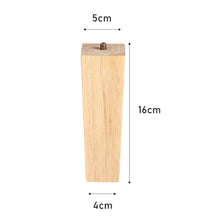 Load image into Gallery viewer, Set of 4 Wooden Oak Furniture Square Legs Feet, Light Brown
