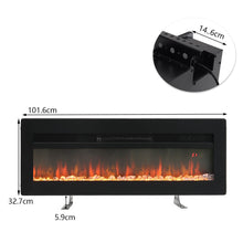 Load image into Gallery viewer, LED Electric Wall Fireplace 9 Flame Colours with Freestanding Leg-Black and White
