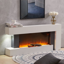 Load image into Gallery viewer, 50&#39;&#39; LED Electric Fireplace L-Shaped Wall Mounted Electric Fire
