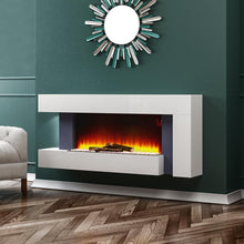 Load image into Gallery viewer, 50&#39;&#39; LED Electric Fireplace L-Shaped Wall Mounted Electric Fire
