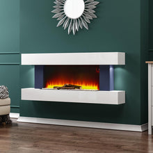 Load image into Gallery viewer, W132cm Electric Wall Mounted FirePlace H-Shape Heating Fireplace
