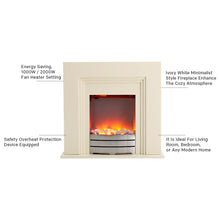 Load image into Gallery viewer, Electric Fire Suite Freestanding Fireplace
