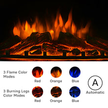 Load image into Gallery viewer, Electric Insert Heater Fireplace 3 Flame Colours with Remote Control
