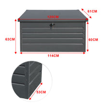 Load image into Gallery viewer, 120CM Garden Storage Box Chest Lockable Tool Organizer
