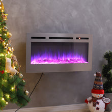 Load image into Gallery viewer, Electric Fireplace Wall Mounted Room Heater 12 LED Flame Colours
