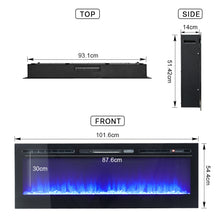 Load image into Gallery viewer, Recessed and Wall Mounted Fireplace, Remote Control with Timer
