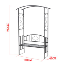 Load image into Gallery viewer, Metal Archway with Gate Garden Steel Frame Gate Arbour Trellis
