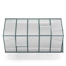 Load image into Gallery viewer, 10ft x 6ft Garden Greenhouse Aluminium Polycarbonate Green Plant Housing With Base
