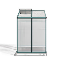 Load image into Gallery viewer, 4ft x 6ft Garden Greenhouse Aluminium Polycarbonate Green Plant Housing With Base
