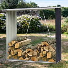 Load image into Gallery viewer, Garden Outdoor Metal Firewood Log Storage Shed
