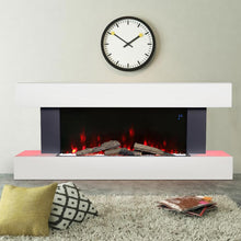 Load image into Gallery viewer, 50 inch Large LED Electric Fireplace Remote WiFi Control 7 Flame Colors
