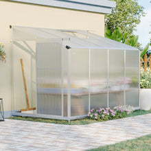 Load image into Gallery viewer, Livingandhome 8 x 4 ft Lean-to Aluminum Greenhouse with Sliding Door, PM1045PM1046
