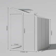 Load image into Gallery viewer, Livingandhome 6 x 4 ft Lean-to Aluminum Greenhouse with Sliding Door, PM1051PM1052
