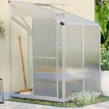 Load image into Gallery viewer, Livingandhome 4 x 4 ft Lean-to Aluminum Greenhouse with Sliding Door, PM1053PM1054
