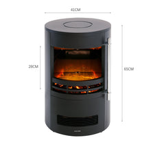 Load image into Gallery viewer, 2000W Freestanding Electric Fireplace Realistic LED Flame Heater
