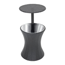 Load image into Gallery viewer, Modern Wicker Height Adjustable Outdoor Cooler Bar Hot Tub Table
