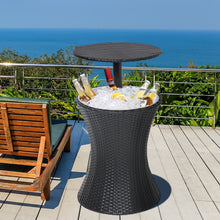 Load image into Gallery viewer, Modern Wicker Height Adjustable Outdoor Cooler Bar Hot Tub Table
