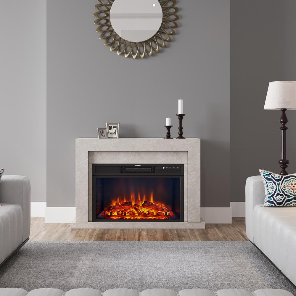 33 Inch Freestanding Electric Fireplace Including Mantel Surround 2kw