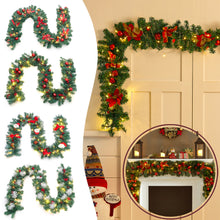 Load image into Gallery viewer, 1.8M or 2.7M LED Christmas Rattan Artificial Garland  Wreath  Swag Plants Hanging
