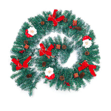 Load image into Gallery viewer, 1.8M or 2.7M LED Christmas Rattan Artificial Garland  Wreath  Swag Plants Hanging
