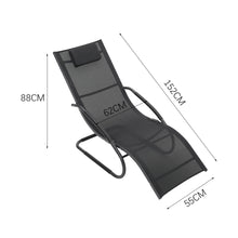 Load image into Gallery viewer, Garden sun lounger with cushion, Sun lounger recliner
