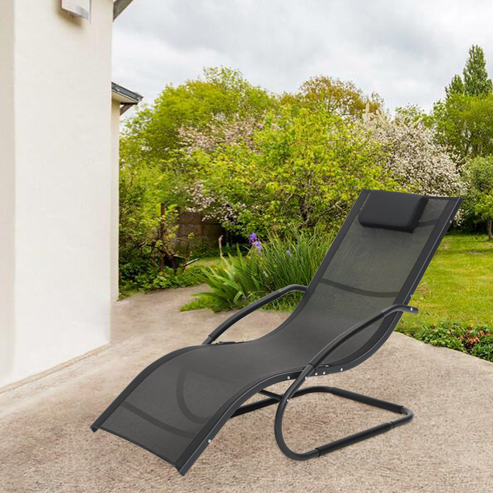 Garden sun lounger with cushion, Sun lounger recliner