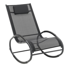 Load image into Gallery viewer, Outdoor patio rocking chair, Garden sun lounger with cushion
