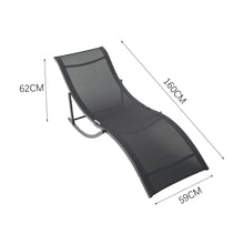 Load image into Gallery viewer, Set of 2 S-Shaped Foldable Garden Lounge Chairs
