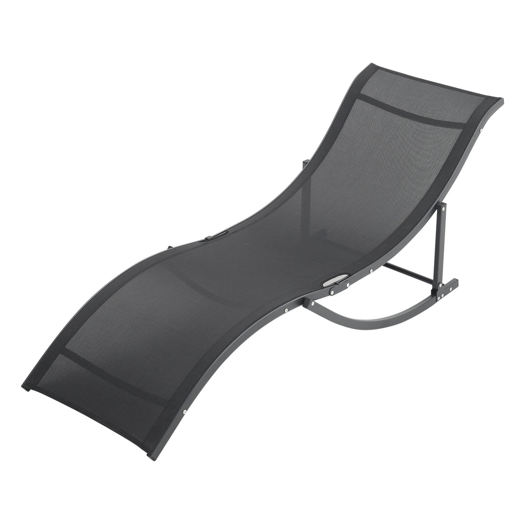 Set of 2 S-Shaped Foldable Garden Lounge Chairs