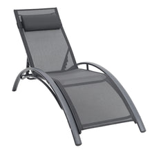 Load image into Gallery viewer, Set of 2 Garden sun lounger with cushion, Sun lounger Recliner
