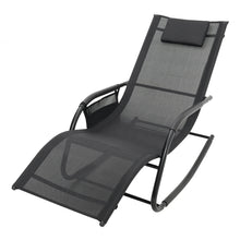 Load image into Gallery viewer, Garden sun lounger with cushion, Sun lounger chair, Outdoor C-shaped chair
