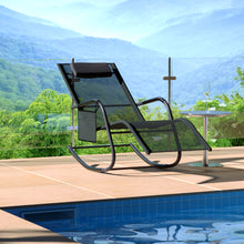 Load image into Gallery viewer, Garden sun lounger with cushion, Sun lounger chair, Outdoor C-shaped chair
