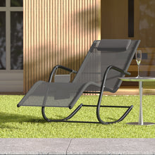 Load image into Gallery viewer, Garden sun lounger with cushion, Sun lounger chair, Outdoor C-shaped chair
