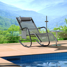 Load image into Gallery viewer, Garden sun lounger with cushion, Sun lounger chair, Outdoor C-shaped chair
