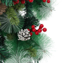 Load image into Gallery viewer, Livingandhome Artificial Green Flocked Full Christmas Tree with Stand 1.8m, PM1244
