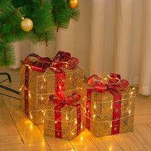 Load image into Gallery viewer, 3 Piece Gift Boxed Christmas Decoration Lighted Display Set
