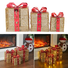 Load image into Gallery viewer, 3 Piece Gift Boxed Christmas Decoration Lighted Display Set
