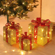 Load image into Gallery viewer, 3 Piece Gift Boxed Christmas Decoration Lighted Display Set
