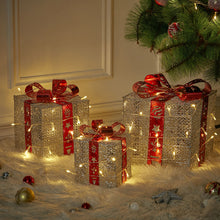 Load image into Gallery viewer, 3 Piece Gift Boxed Christmas Decoration Lighted Display Set
