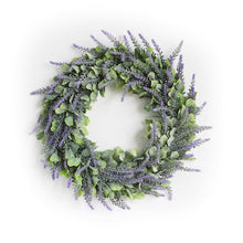 Load image into Gallery viewer, 42CM Artificial Flower Faux Lavender Door Window Wreath Lush Garland
