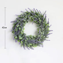 Load image into Gallery viewer, 42CM Artificial Flower Faux Lavender Door Window Wreath Lush Garland
