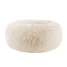 Load image into Gallery viewer, Round Cat Dog Cushion Faux Fur Fluffy Shaggy Sheepskin Pet Bed
