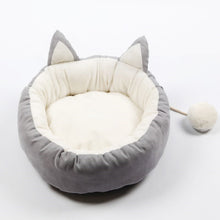 Load image into Gallery viewer, Soft Cat Ear Style Pet Bed Washable Basket Mat Cushion
