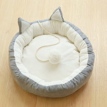 Load image into Gallery viewer, Soft Cat Ear Style Pet Bed Washable Basket Mat Cushion
