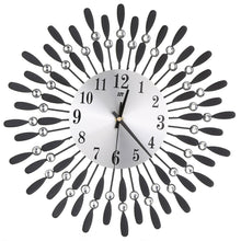 Load image into Gallery viewer, Large 3D Wall Clock Art Metal Diamond Silent Clock
