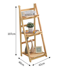 Load image into Gallery viewer, Wooden Foldable Ladder Shelf
