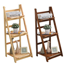 Load image into Gallery viewer, Wooden Foldable Ladder Shelf
