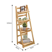 Load image into Gallery viewer, Wooden Foldable Ladder Shelf
