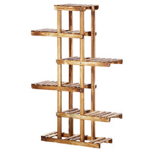 Load image into Gallery viewer, 6 Tier Wood Plant Stand Corner Display Shelf Ladder
