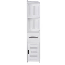 Load image into Gallery viewer, 4 Tier White Bathroom Cabinet Corner Cupboard Storage Shelf
